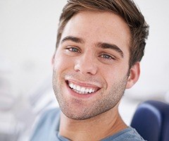Man with flawless attractive smile