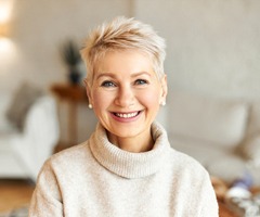 Senior woman smiling