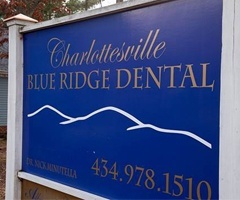 Charlottesville Blue Ridge Dental sign