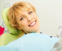 Smiling dental patient