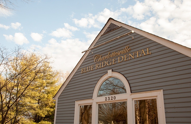 Charlottesville Blue Ridge Dental Logo on building