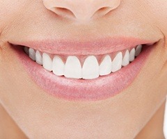 Closeup of healthy teeth and gums