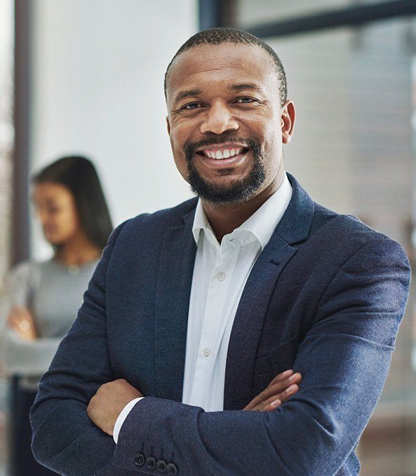 Man with whole healthy smile