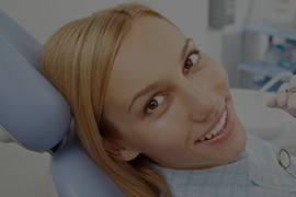 Woman in dental exam room