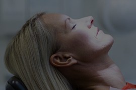 Relaxed woman in dental chair